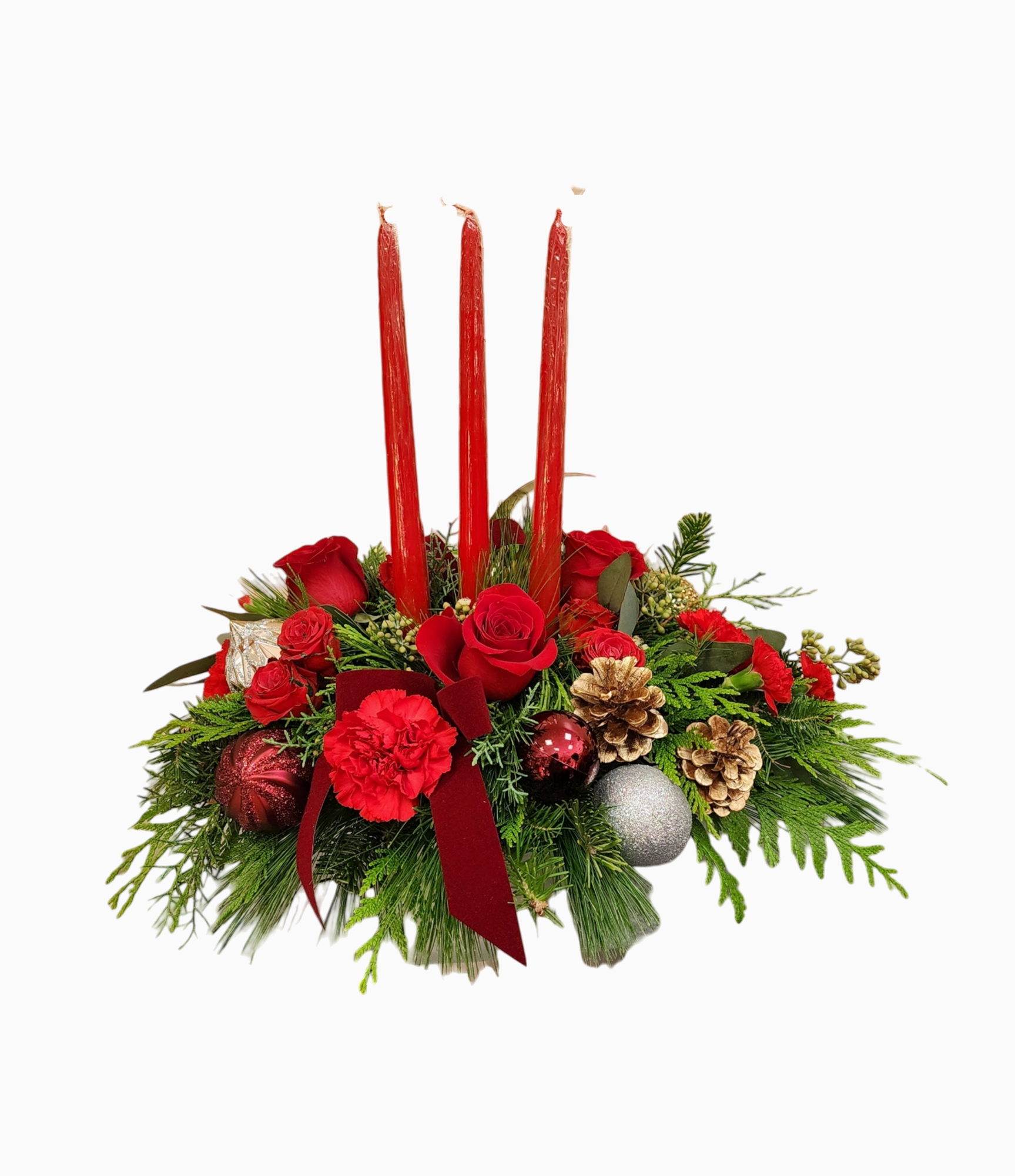 Classic Holiday Red Centerpiece